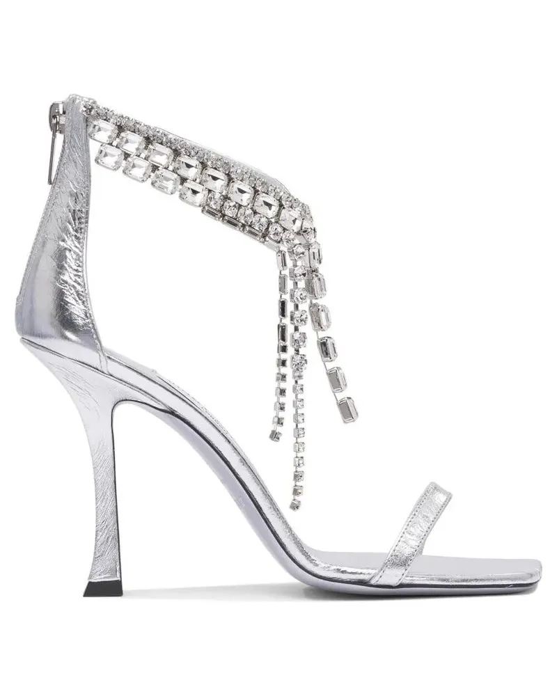 Jimmy Choo Sandalen 100 Mm Silver Sandals silberfarben 