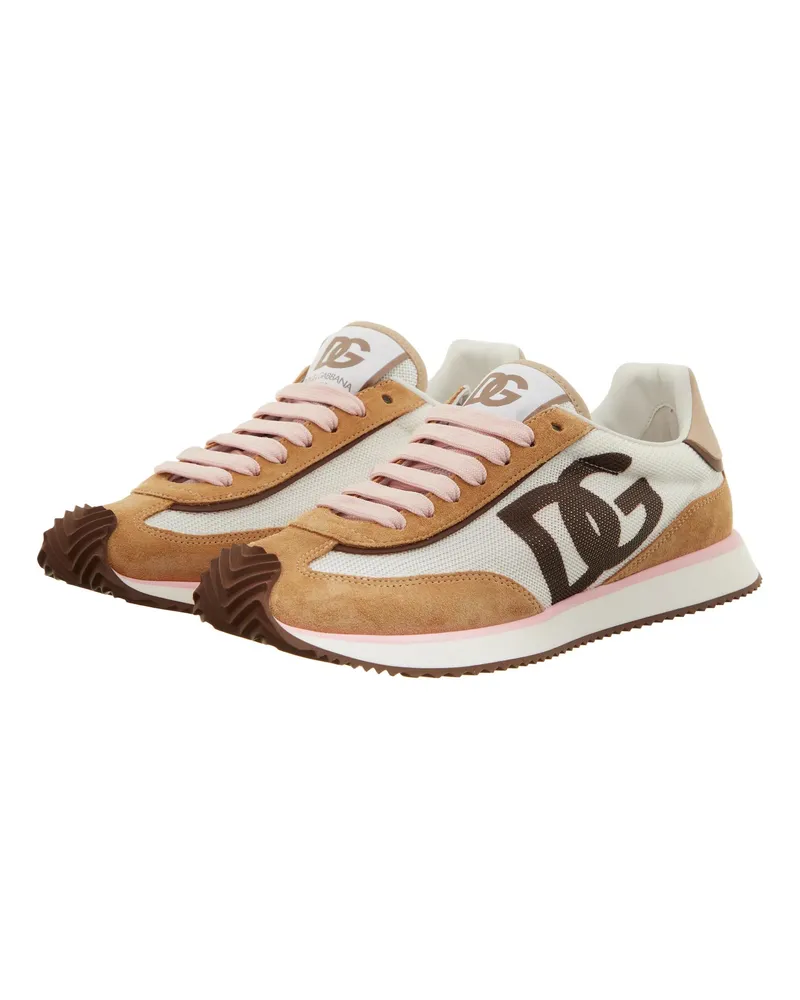 Dolce & Gabbana Sneakers Low Air Fastening, Dg Logo On The Side Braun