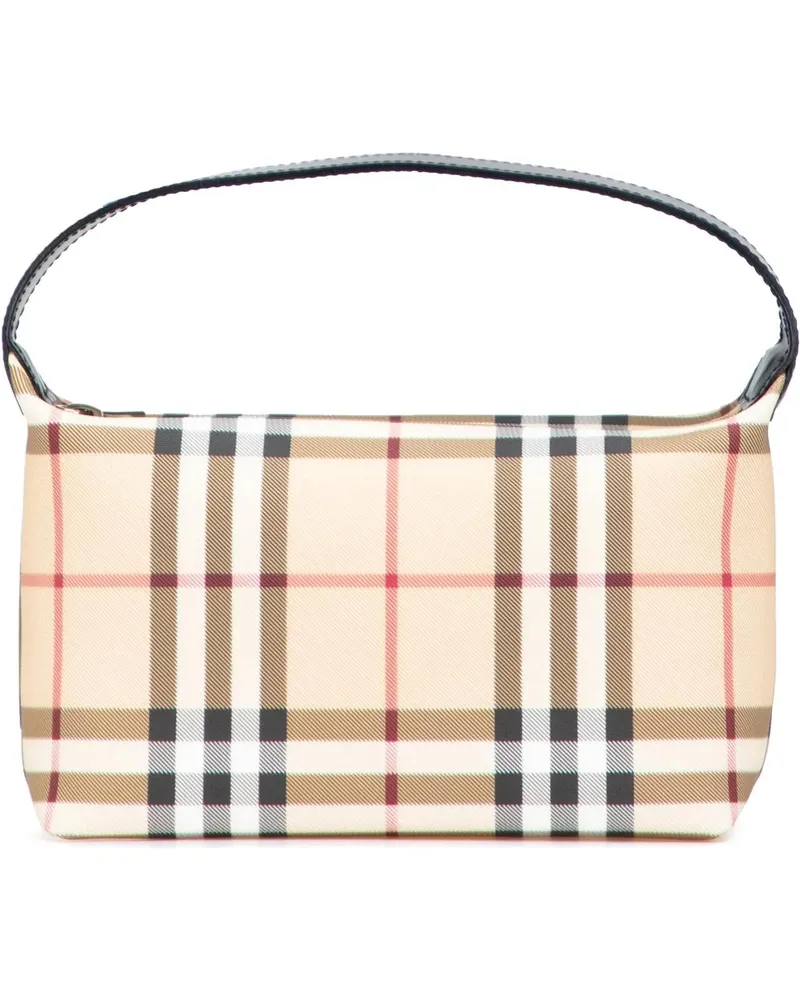 Burberry Crossbody Bags Mini House Check Coated Canvas Handbag braun Braun