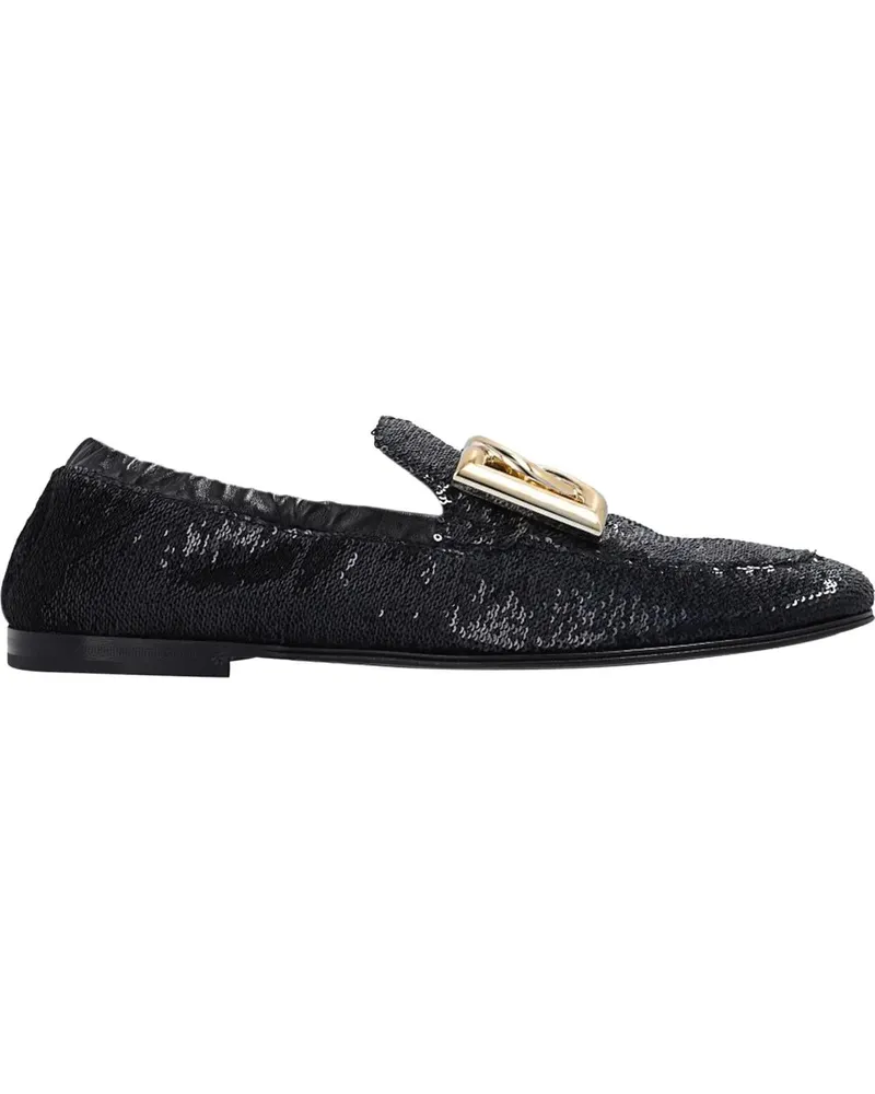 Dolce & Gabbana Loafer Dolce & Gabbana Ariosto Paillettes Loafers schwarz Schwarz