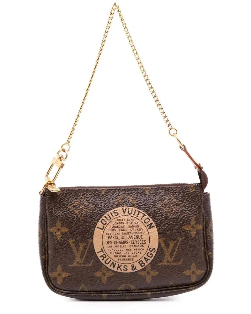 Louis Vuitton Crossbody Bags Monogram Trunks and Bags Mini Pochette Accessoires braun Braun