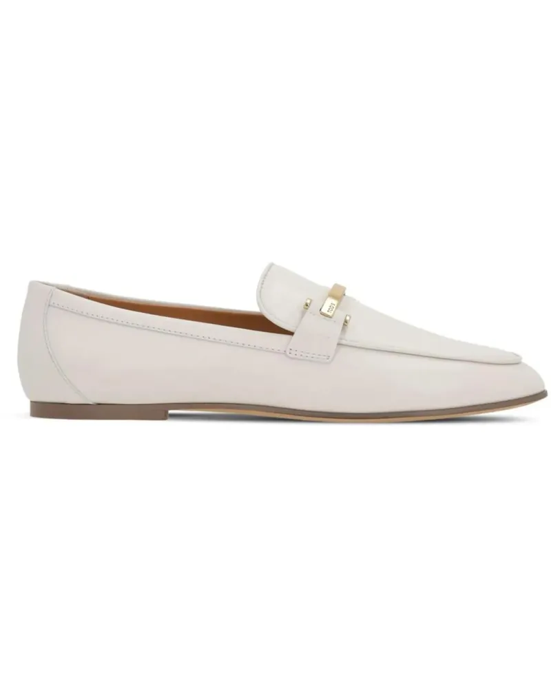 TOD'S Loafer Flat Shoes White weiß Weiß