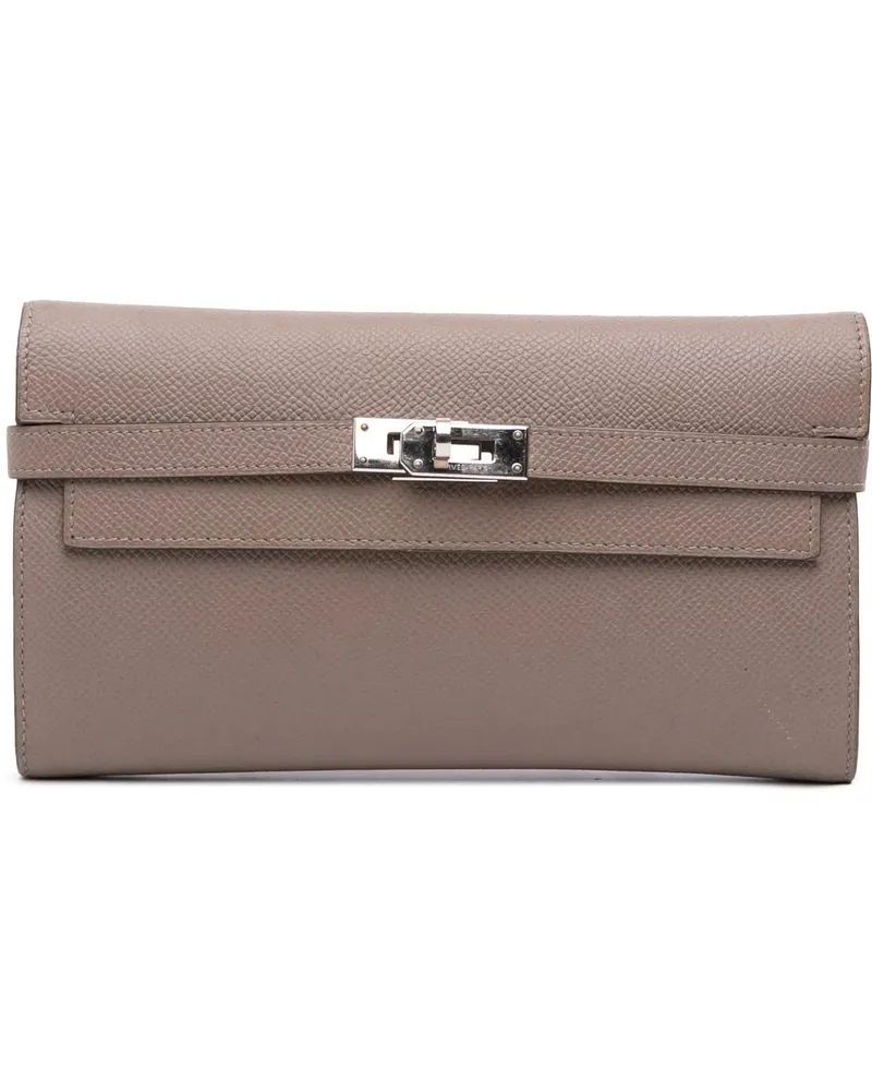 Hermès Portemonnaie Epsom Kelly Longue Wallet braun Braun