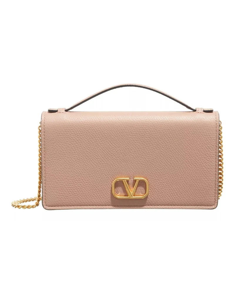 Valentino Garavani Portemonnaie Wallet On Chain Vlogo Signature Beige