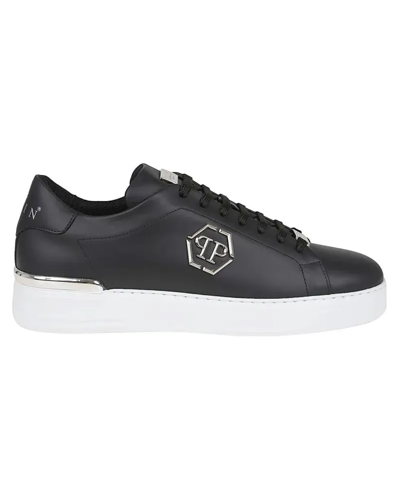 Philipp Plein Low-Top Sneaker Hexagon Leather Lo-Top Sneaker schwarz Schwarz