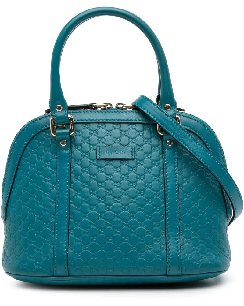 Gucci Hobo Bags Mini Microssima Dome Satchel blau Blau