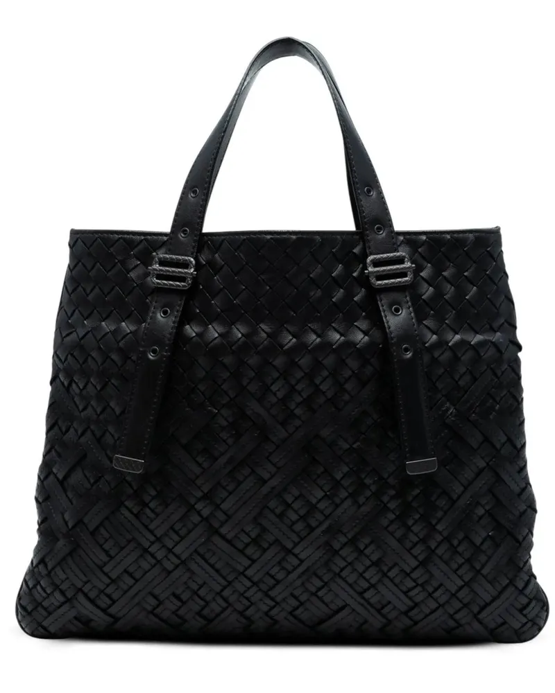 Bottega Veneta Shopper Nappa Intrecciato Belted Flat Tote schwarz Schwarz