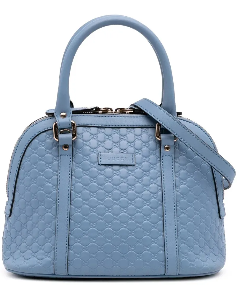 Gucci Hobo Bags Mini Microssima Dome Satchel blau Blau