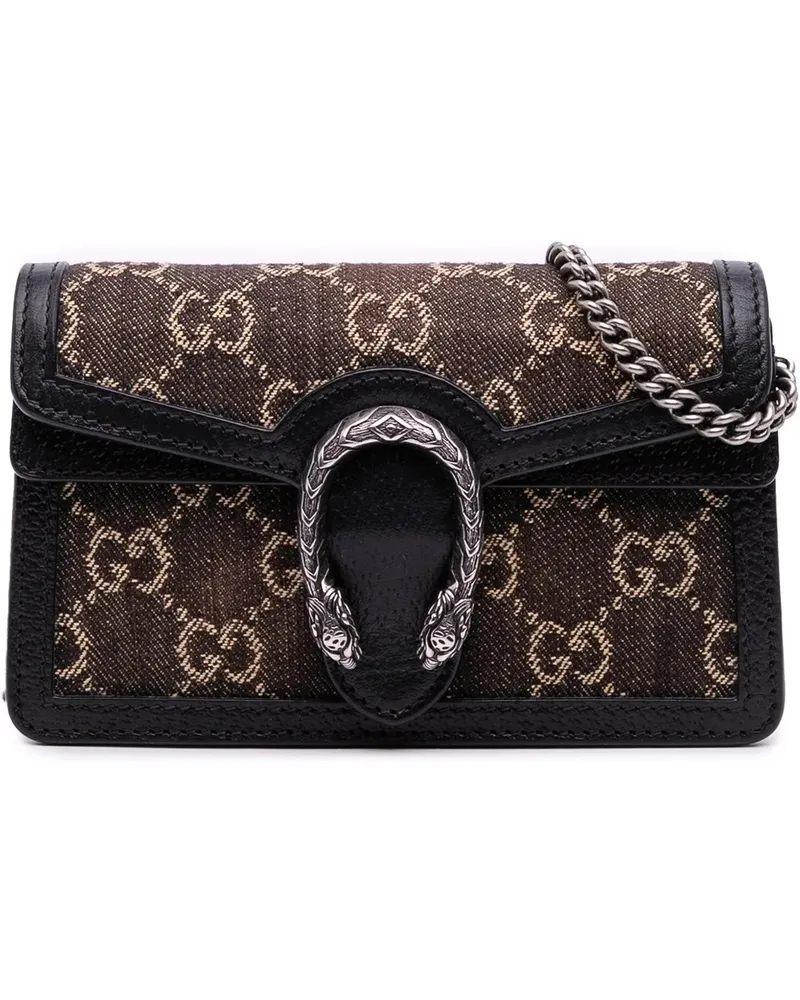 Gucci Hobo Bags Mini GG Denim Dionysus Crossbody braun Braun
