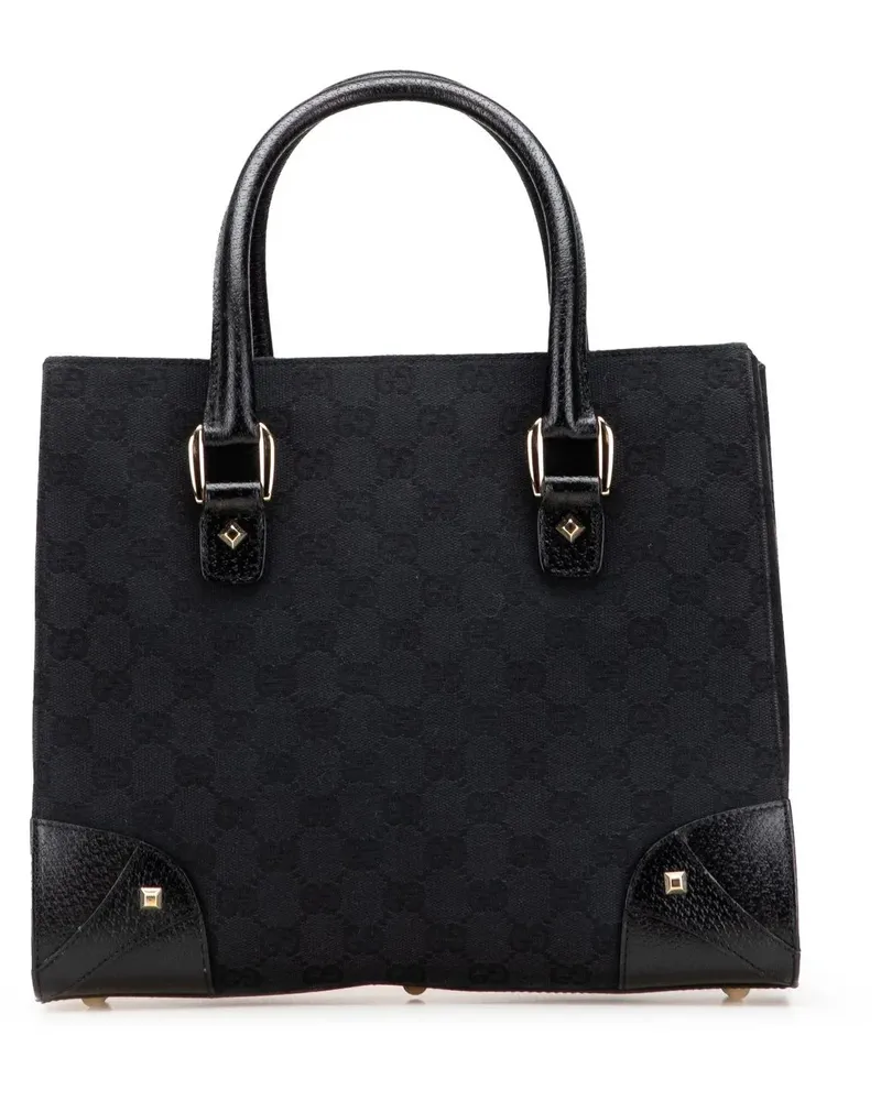 Gucci Crossbody Bags GG Canvas Nailhead Handbag schwarz Schwarz