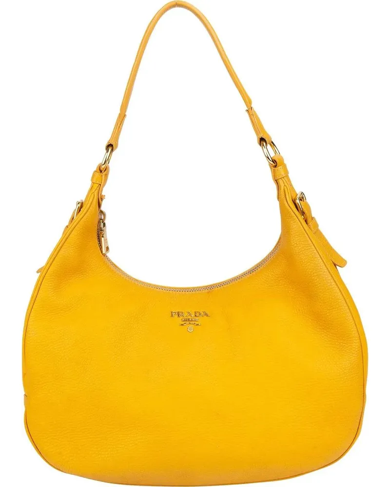 Prada Crossbody Bags  Yellow Leather City Shoulder Bag gelb Gelb