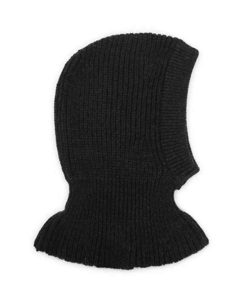 Christophe Lemaire Caps & Mützen Ribbed Knit Balaclava In Soft Acrylic-Alpaca Blend schwarz Schwarz