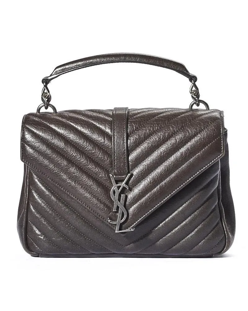 Saint Laurent Hobo Bags College Medium In Quilted Brown braun Braun