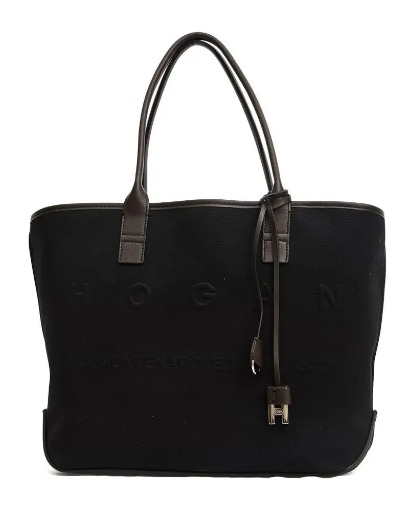 Hogan Shopper & Totes Address Medium Shopping Bag In Black Canvas schwarz Schwarz