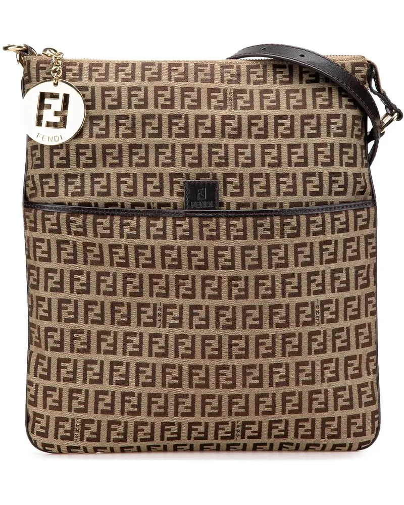 Fendi Hobo Bags 2000-2010 Zucchino Canvas Crossbody braun Braun