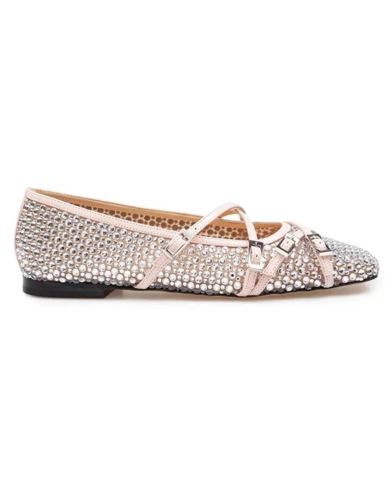 Mach & Mach Nude Mesh Ballerinas beige Beige