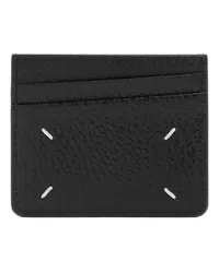 Maison Margiela Portemonnaies Leather 6 Card Holder Schwarz