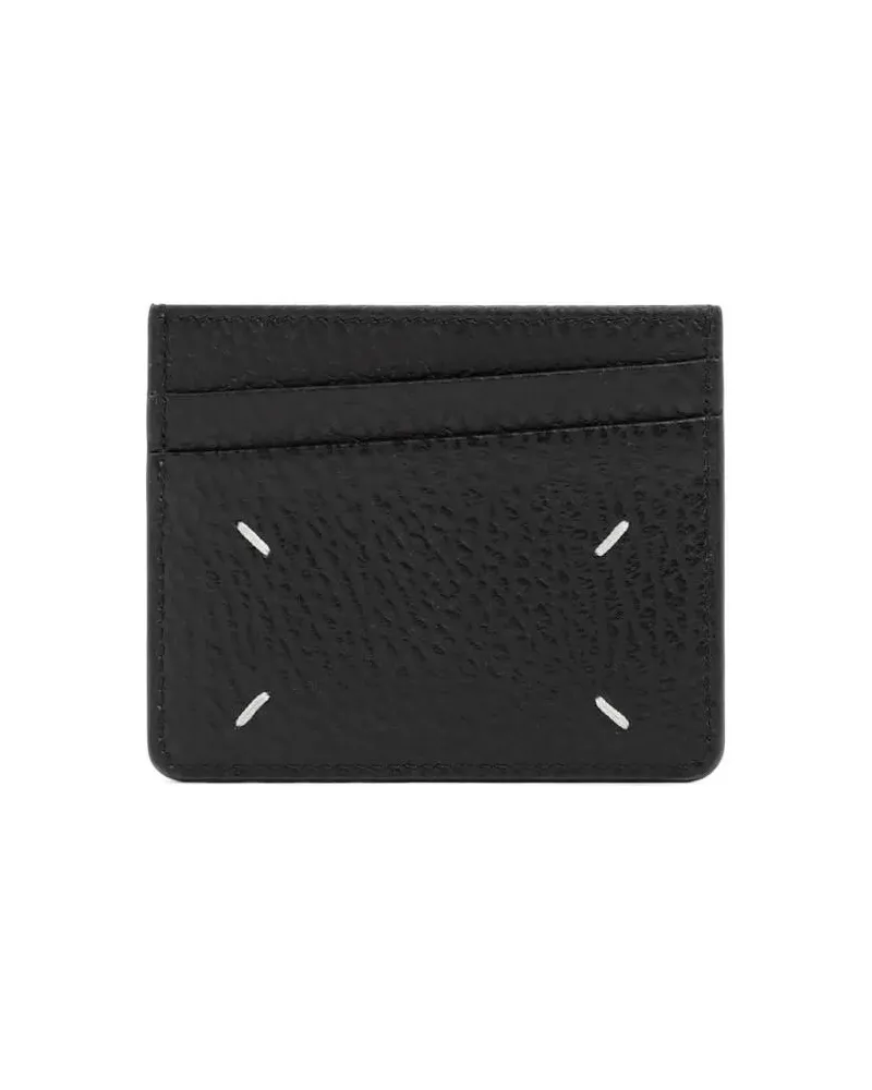 Maison Margiela Portemonnaies Leather 6 Card Holder Schwarz