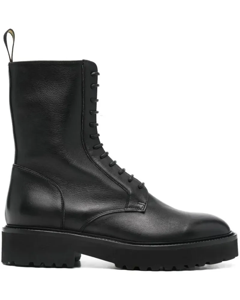 Doucal´s Stiefel Lace-Up Ankle Boots With Sturdy Rubber Sole schwarz Schwarz