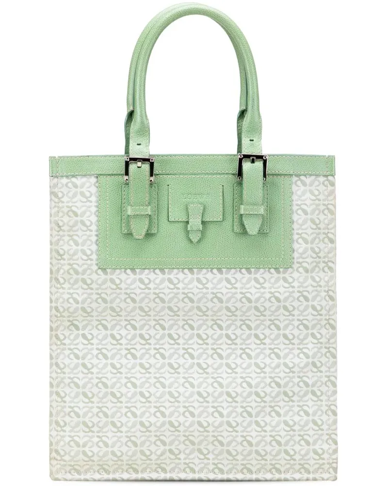 Loewe Shopper Anagram Canvas Tote grün Grün