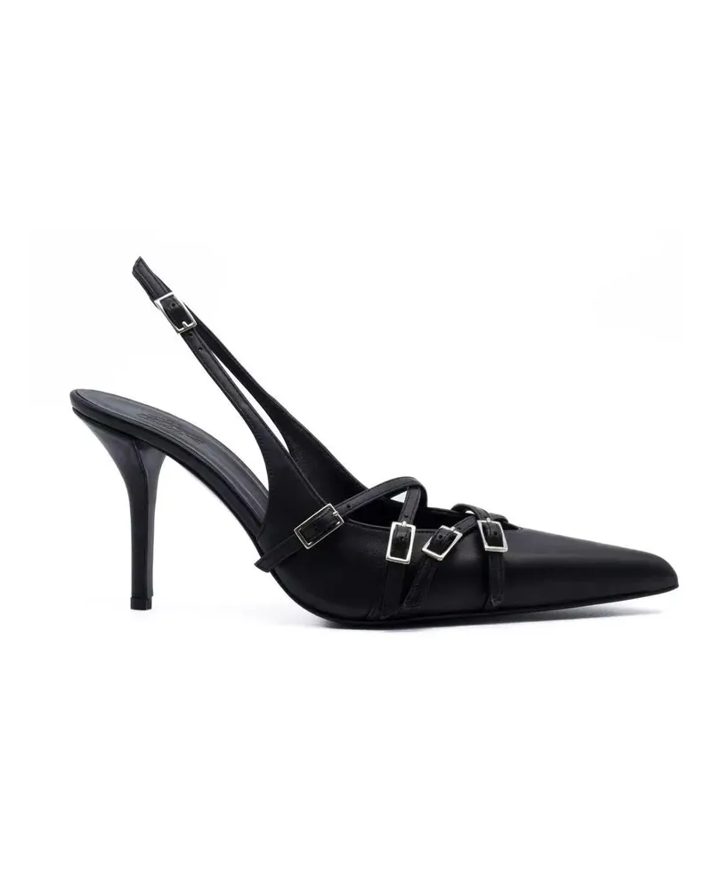 Gia Borghini Hohe Schuhe GIABORGHINI Schwarze Pumps mit Schnallendetails schwarz Schwarz