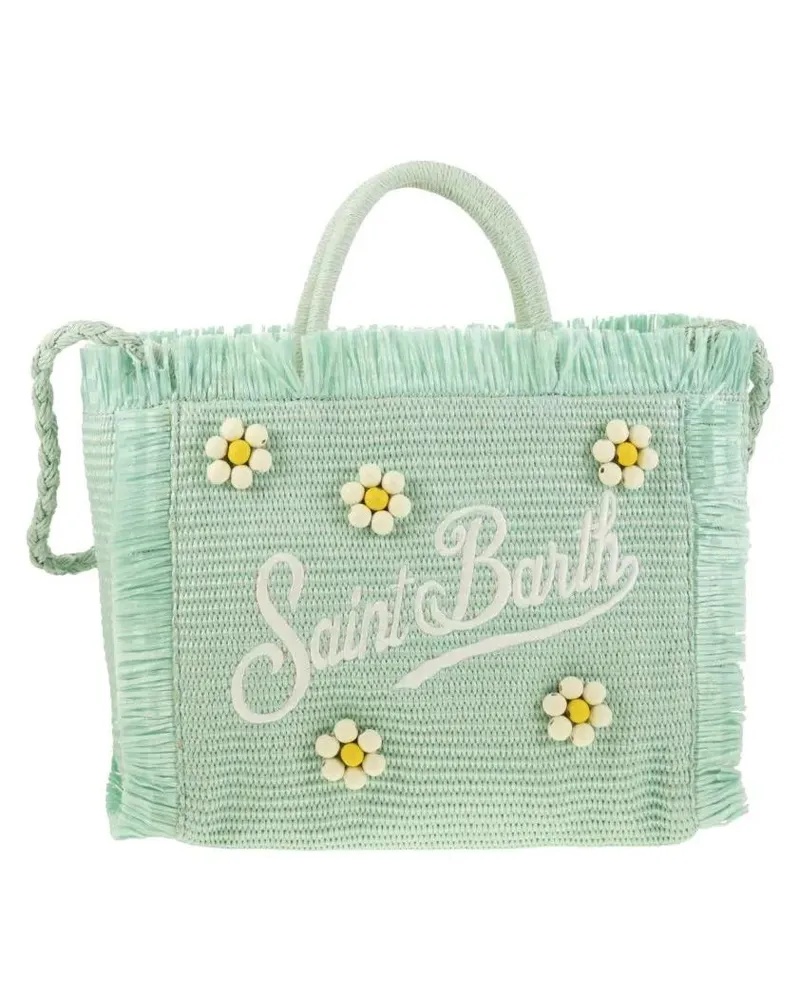 MC2 Saint Barth Shopper & Totes Colette - Straw-Effect Bag With Embroidered Logo weiß Weiß