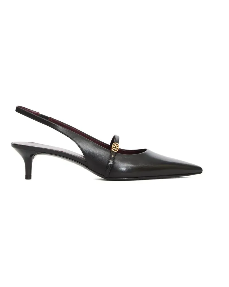 Tory Burch Hohe Schuhe Mary Jane Slingback With Buckle And Double T grau Grau