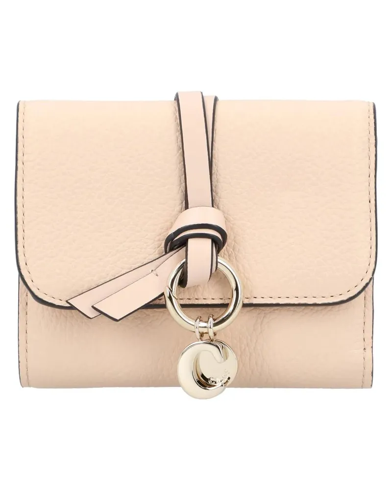 Chloé Portemonnaie Tri-Fold Wallet Alphabet Beige beige Beige