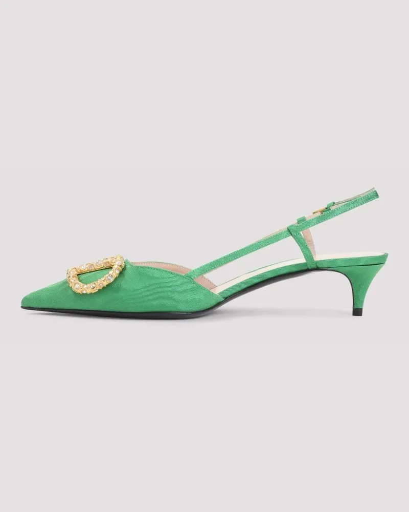 Valentino Garavani Hohe Schuhe Emerald Green Sling Back grün Grün