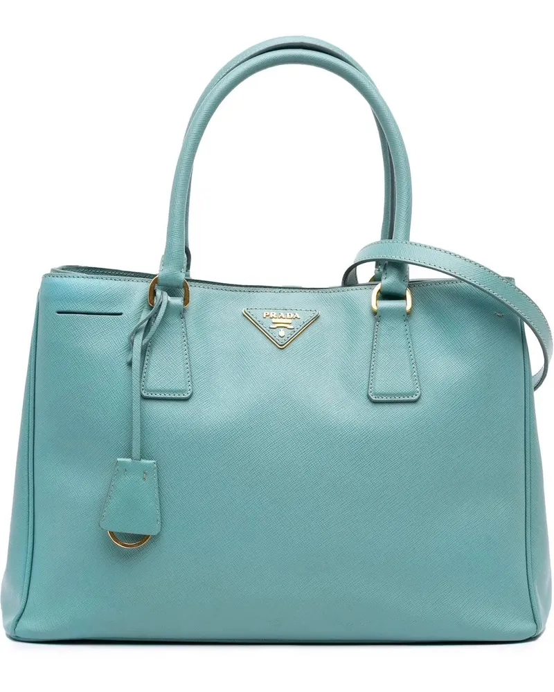 Prada Hobo Bags Medium Saffiano Lux Galleria Satchel blau Blau
