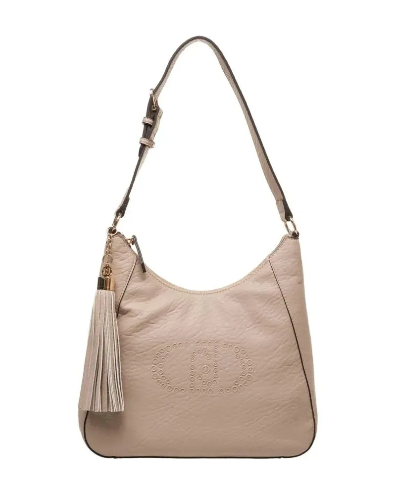 Liu Jo Hobo Bags Grained Leather Shoulder Bag beige Beige