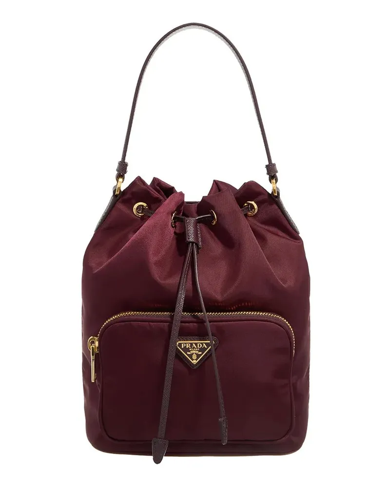 Prada Beuteltaschen Vela Bucket Bag rot Rot