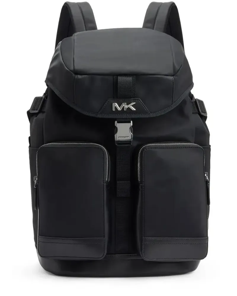 Michael Kors Rucksäcke Structured Black Nylon Cargo Rucksack With Interio schwarz Schwarz