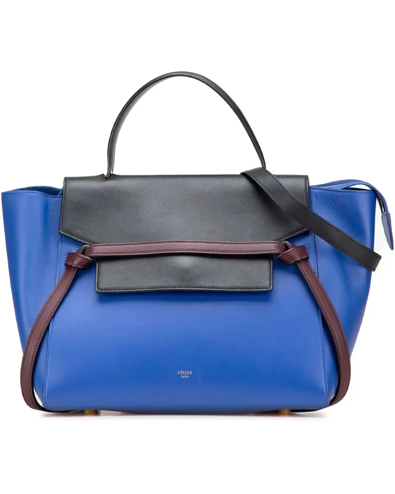 Celine Hobo Bags Mini Tricolor Smooth Calfskin Belt Bag blau Blau