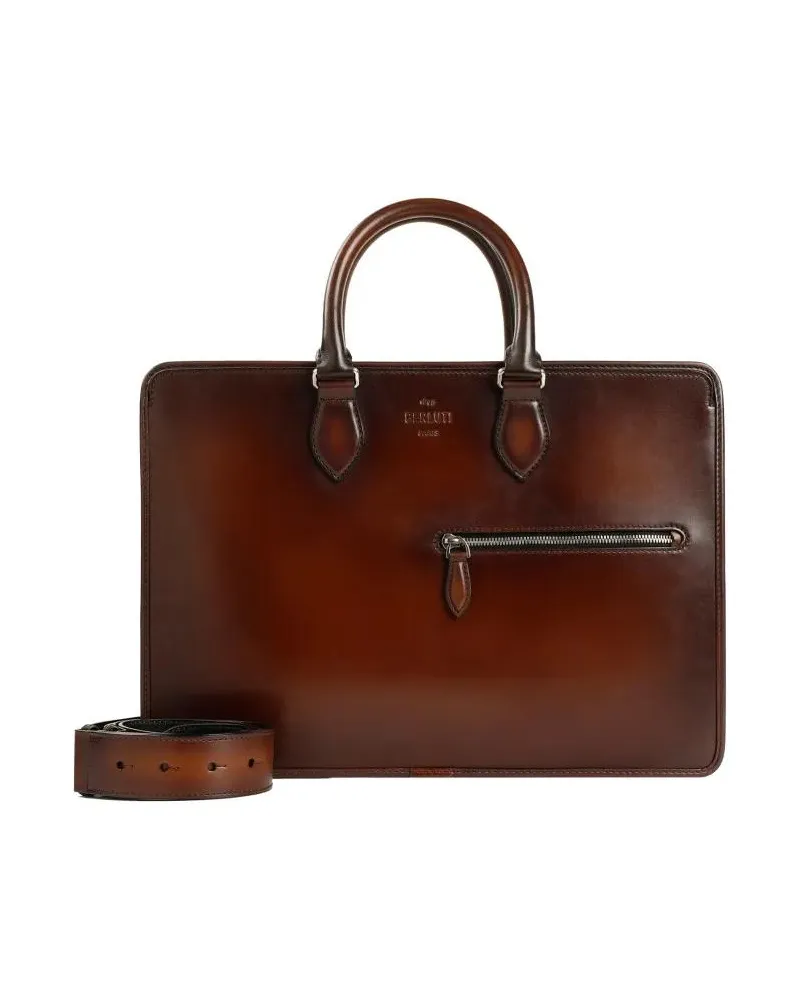 Berluti Crossbody Bags Venezia Leather Handbag braun Braun