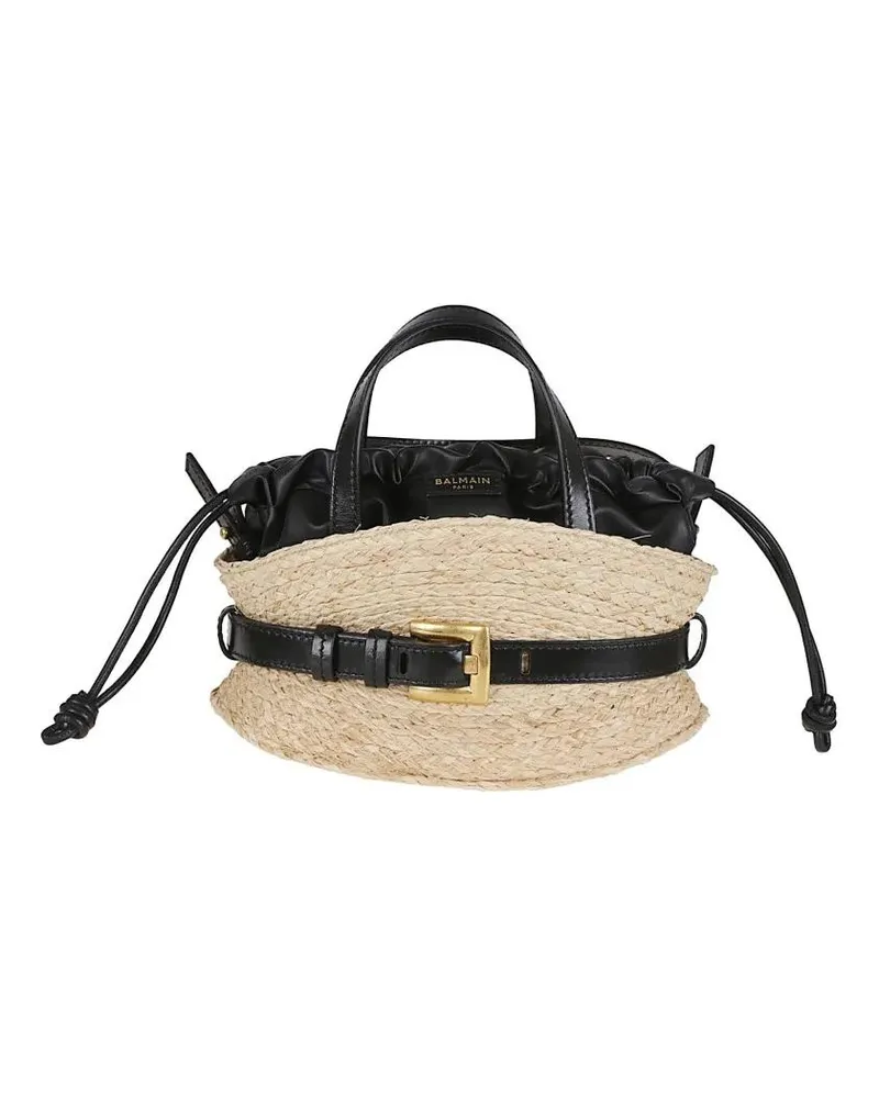 Balmain Hobo Bags Mini Shuffle Bag beige Beige