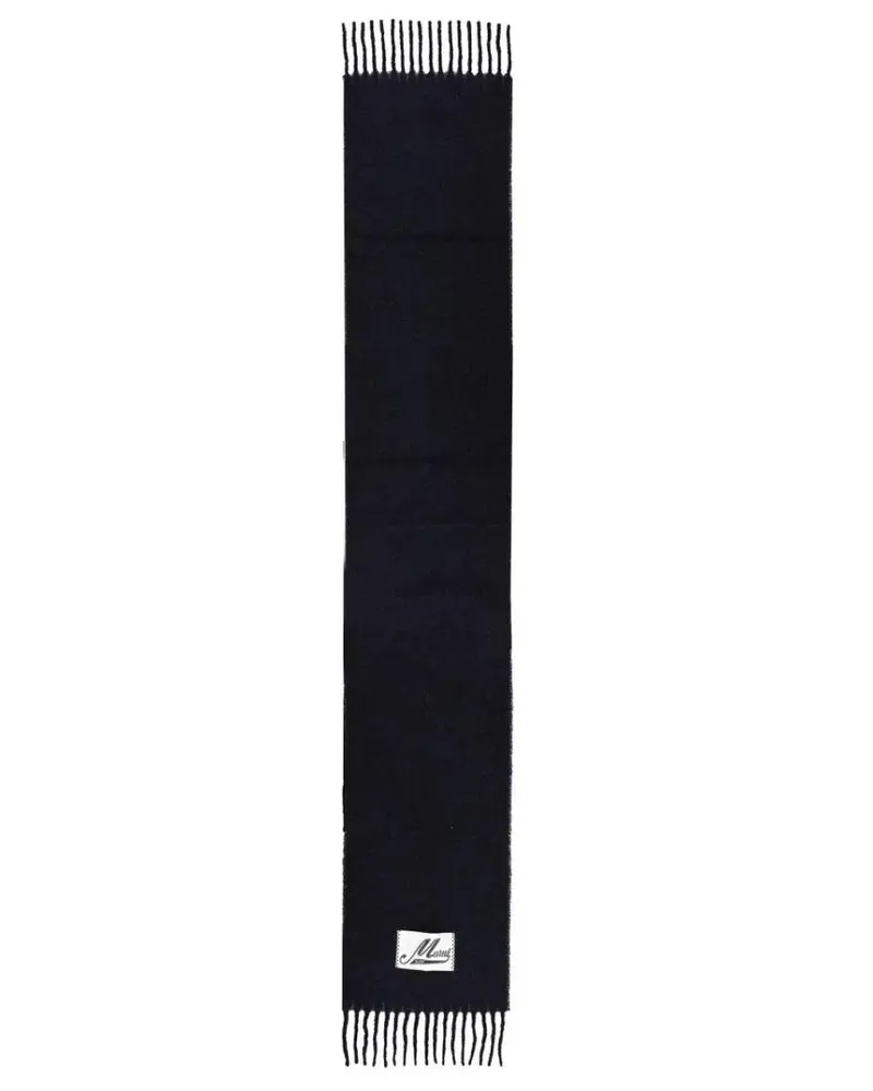 Marni Tücher & Schals Brushed Alpaca Scarf With Delicate Fringes schwarz Schwarz