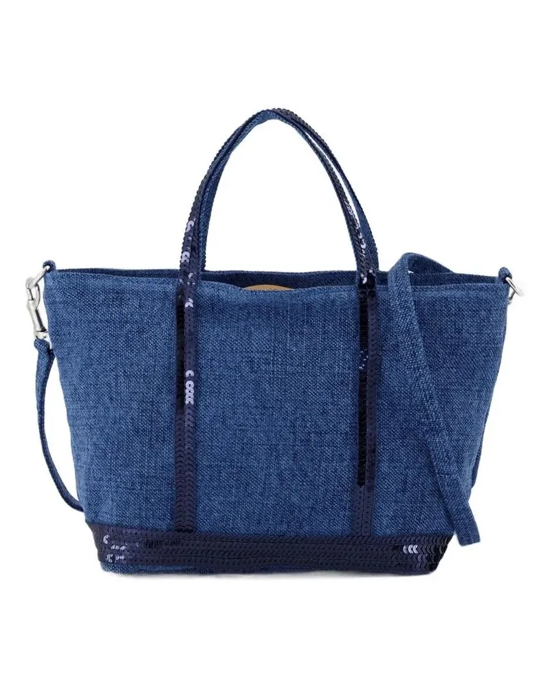 Vanessa Bruno Shopper & Totes Xs Shoulder Bag - Linen - Blue blau Blau