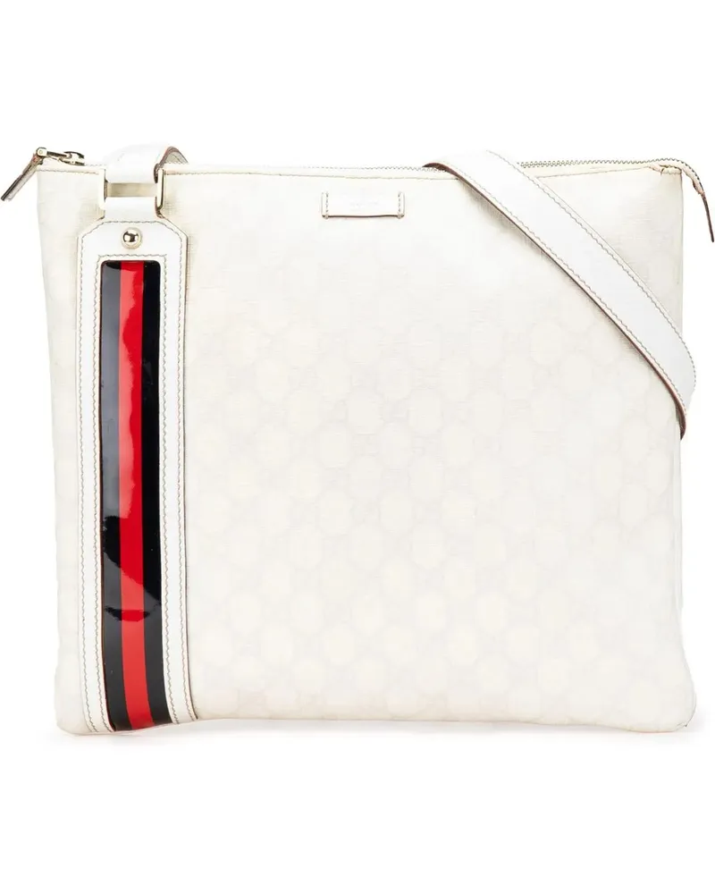 Gucci Hobo Bags 2000-2015 GG Supreme Web Crossbody weiß Weiß