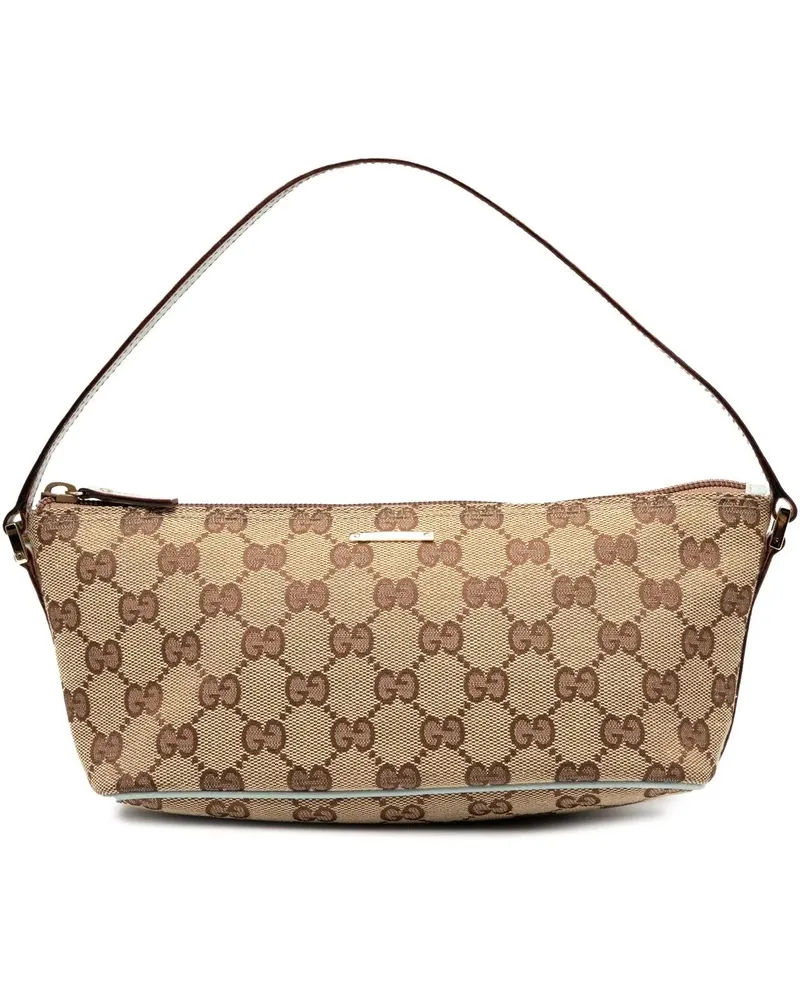 Gucci Hobo Bags GG Canvas Boat braun Braun