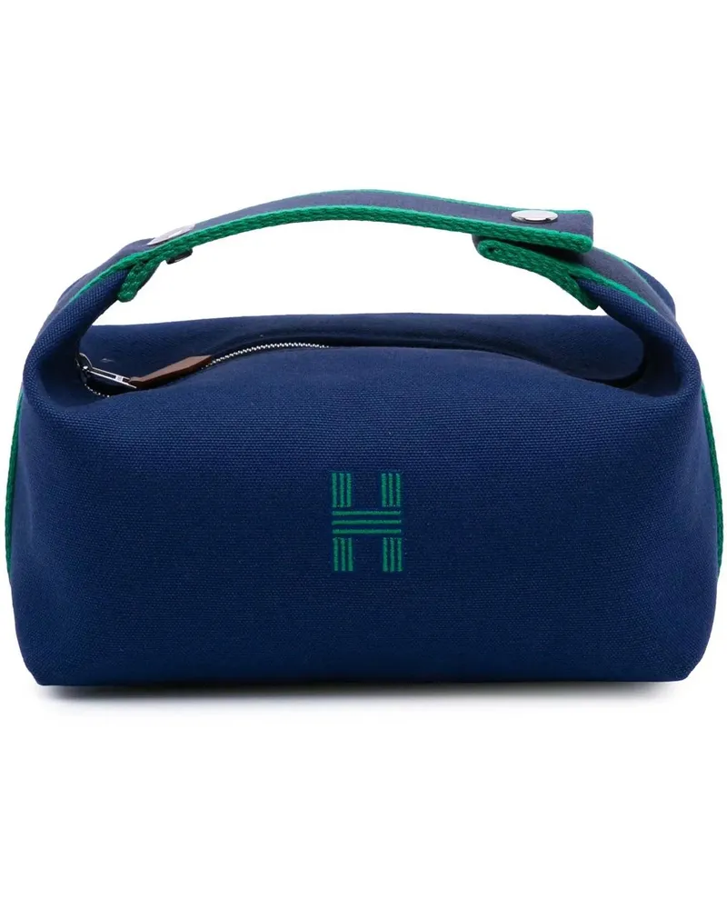 Hermès Kosmetiktaschen Small Canvas Bride A Brac blau Blau