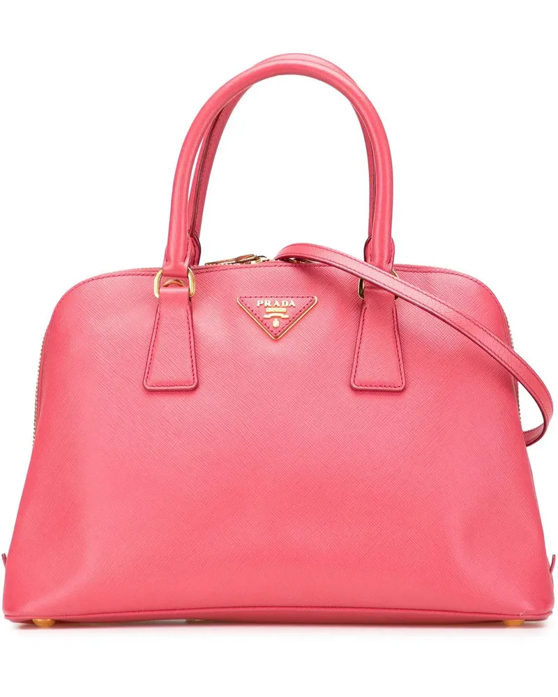 Prada Hobo Bags Medium Saffiano Lux Promenade Satchel rosa Gold