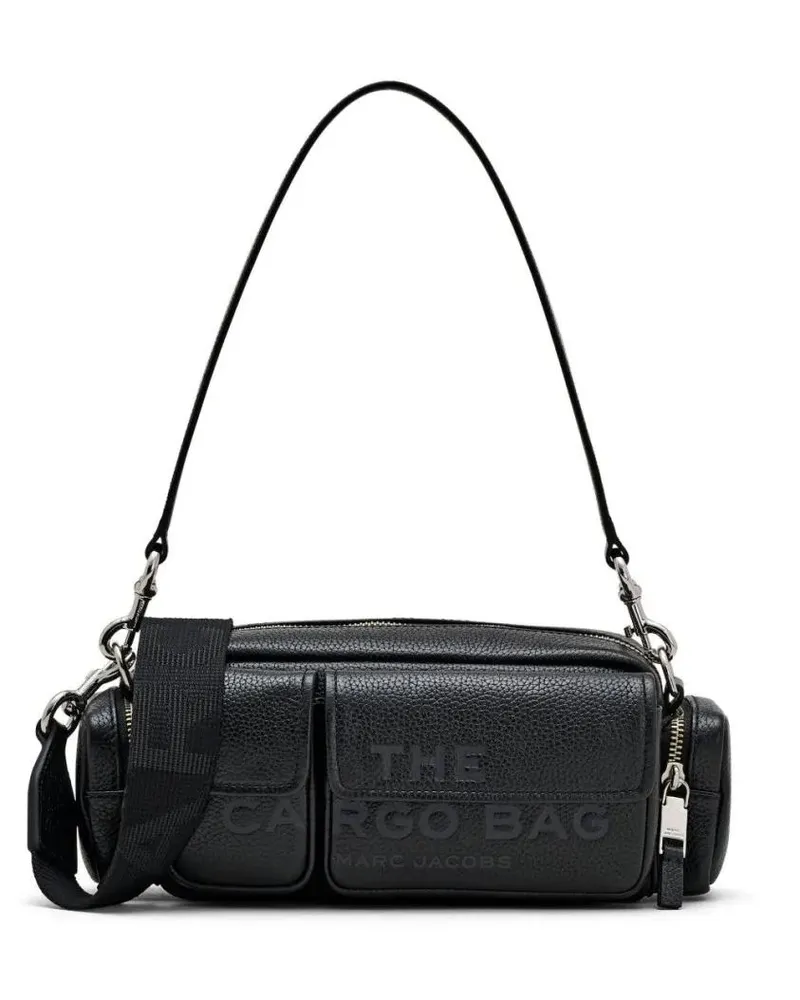 Marc Jacobs Hobo Bags Textured Vitello Leather Shoulder Bag schwarz Schwarz