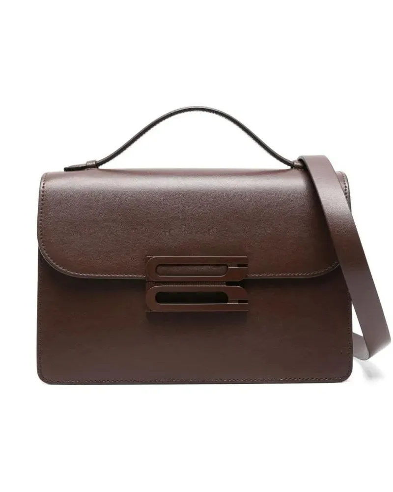 Victoria Beckham Hobo Bags Rectangular Calfskin Shoulder Bag With Modern Clas grau Grau