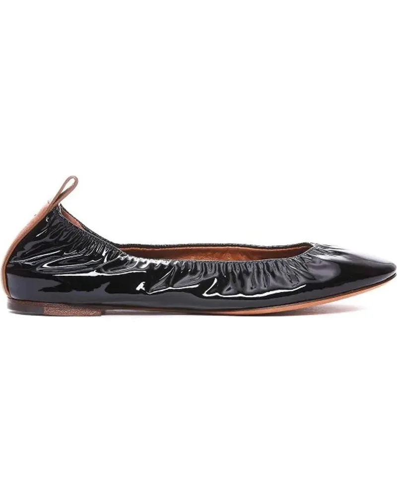 Lanvin Leather Ballerina Flats schwarz Schwarz