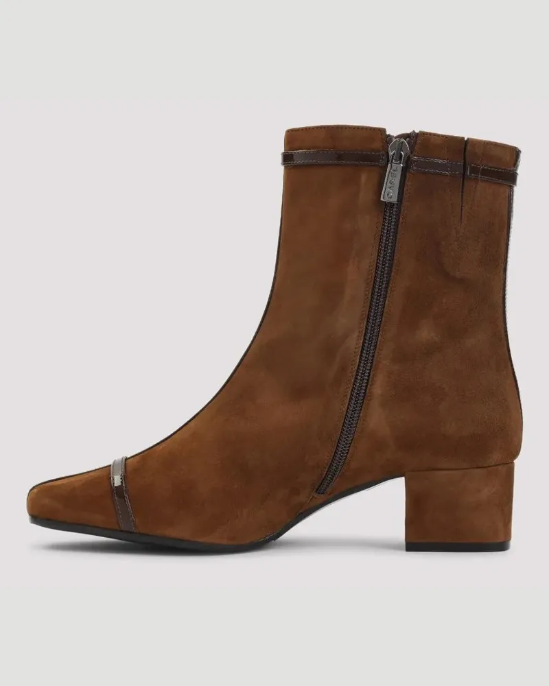 Carel Stiefel Brown Suede Leather Start Booties braun Braun
