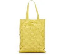 Shopper Nappa Maxi Intrecciato Cassette Tote gelb