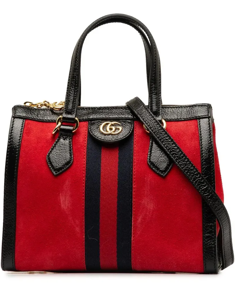 Gucci Crossbody Bags 2000-2015 Small Suede Ophidia Satchel rot Rot