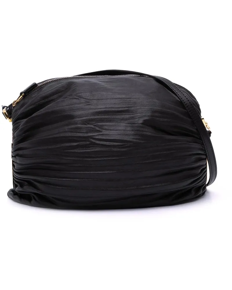 Loewe Hobo Bags Pleated Nappa Bracelet Pouch schwarz Schwarz