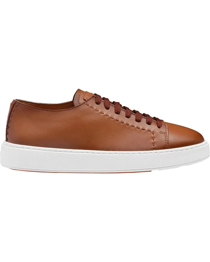 Santoni Low-Top Sneaker Sneaker Bruin braun Braun
